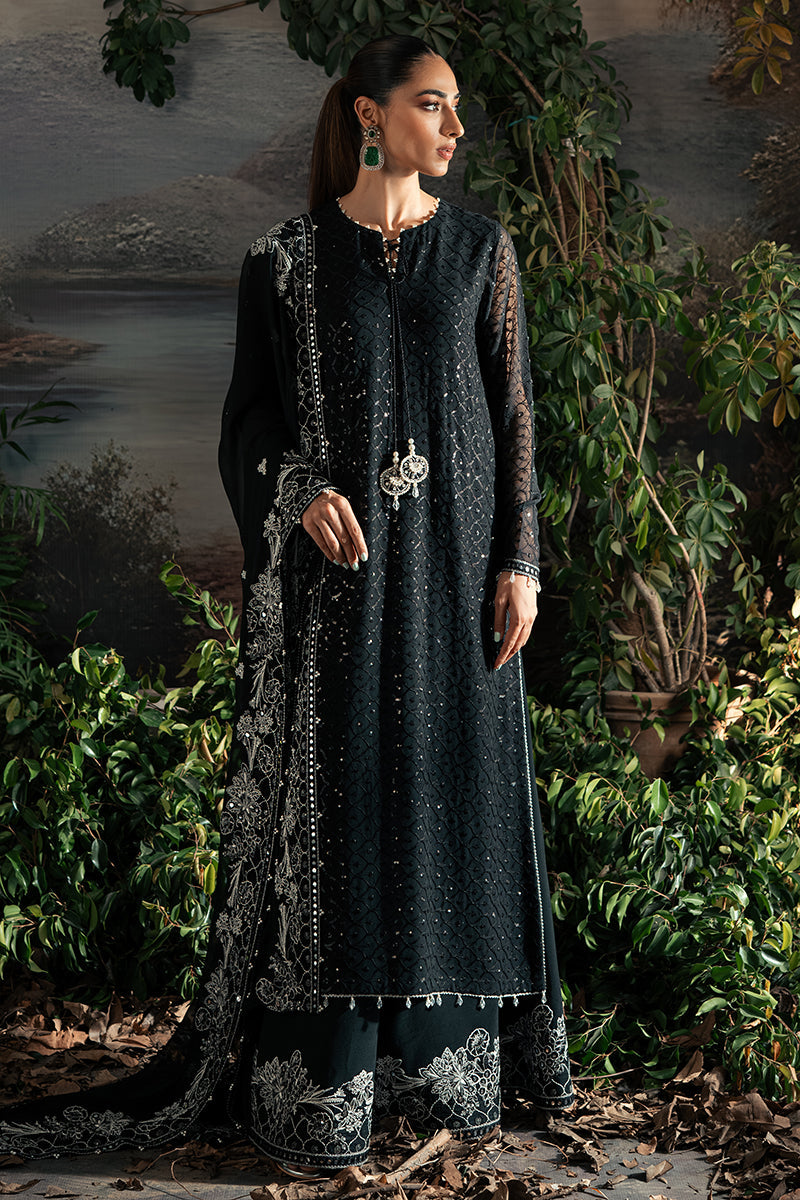 ONYX ZEST-4PC CHIFFON EMBROIDERED SUIT Cross Stitch Intl ONYX ZEST-4PC CHIFFON EMBROIDERED SUIT Cross Stitch Intl