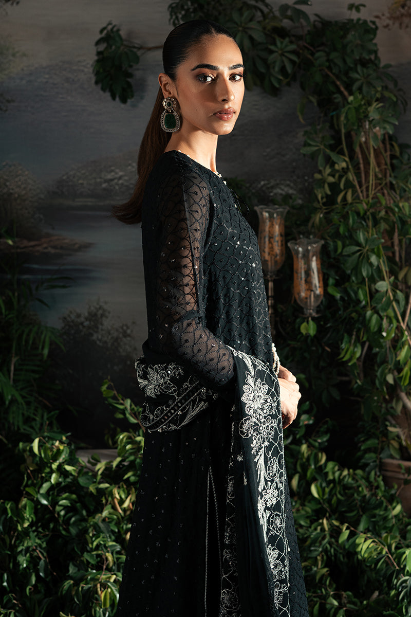 ONYX ZEST-4PC CHIFFON EMBROIDERED SUIT