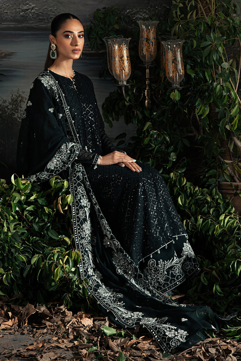 ONYX ZEST-4PC CHIFFON EMBROIDERED SUIT