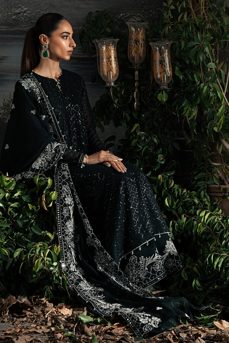 ONYX ZEST-4PC CHIFFON EMBROIDERED SUIT