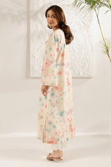 IVORY TEAL PRINTED LAWN SHIRT
