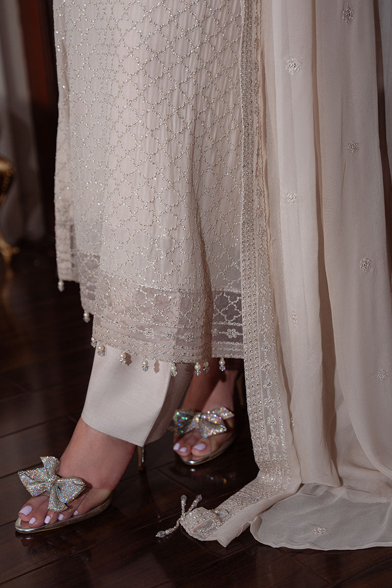 DUNE GRACE-4PC CHIFFON EMBROIDERED SUIT