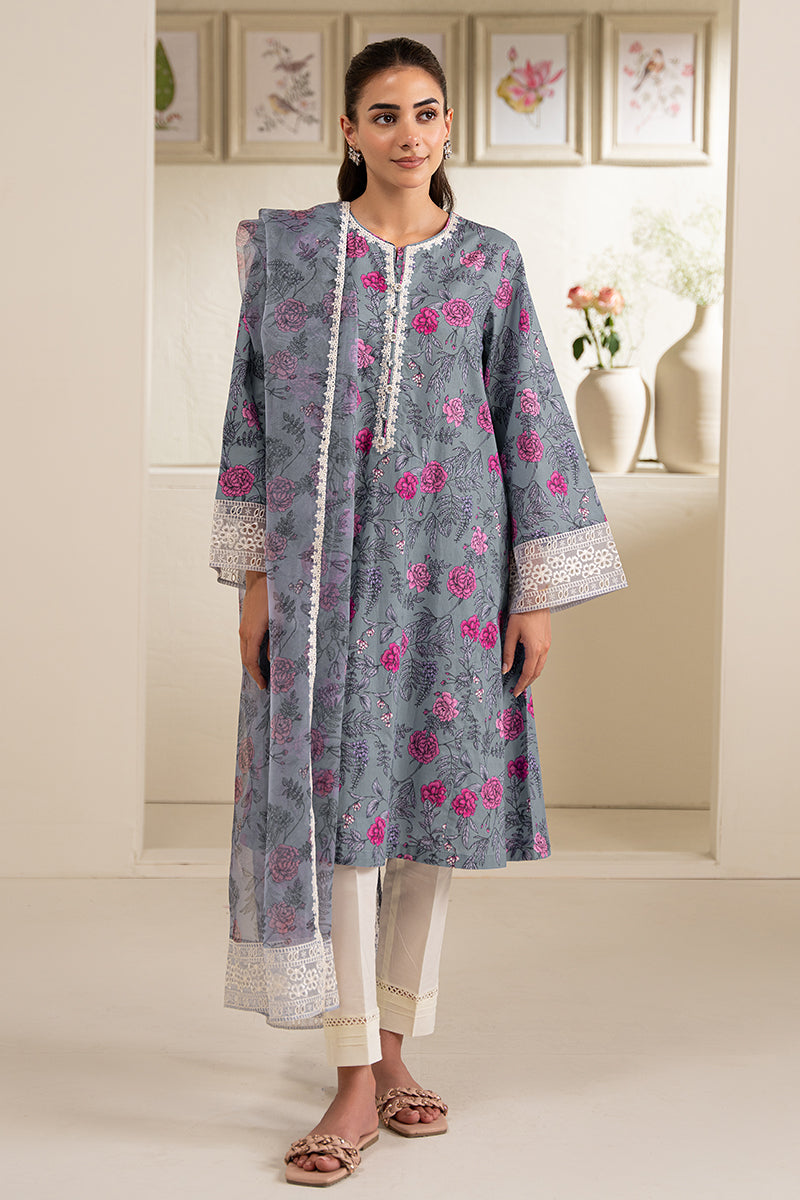 INDIGO GARDEN-2 PC (SHIRT & DUPATTA)