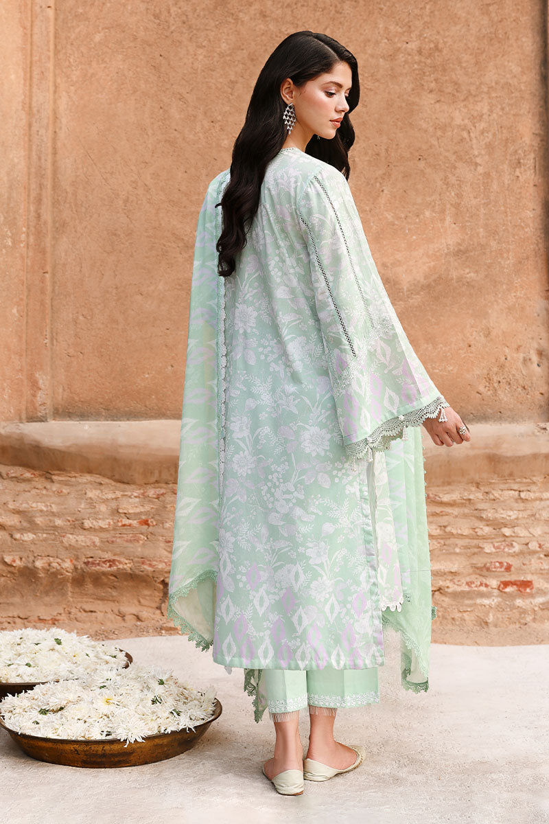 SAGE GREEN-3PC PRINTED LAWN SUIT