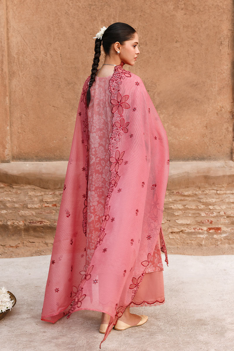 PEACH ATELIER-3PC PRINTED & EMBROIDERED LAWN SUIT