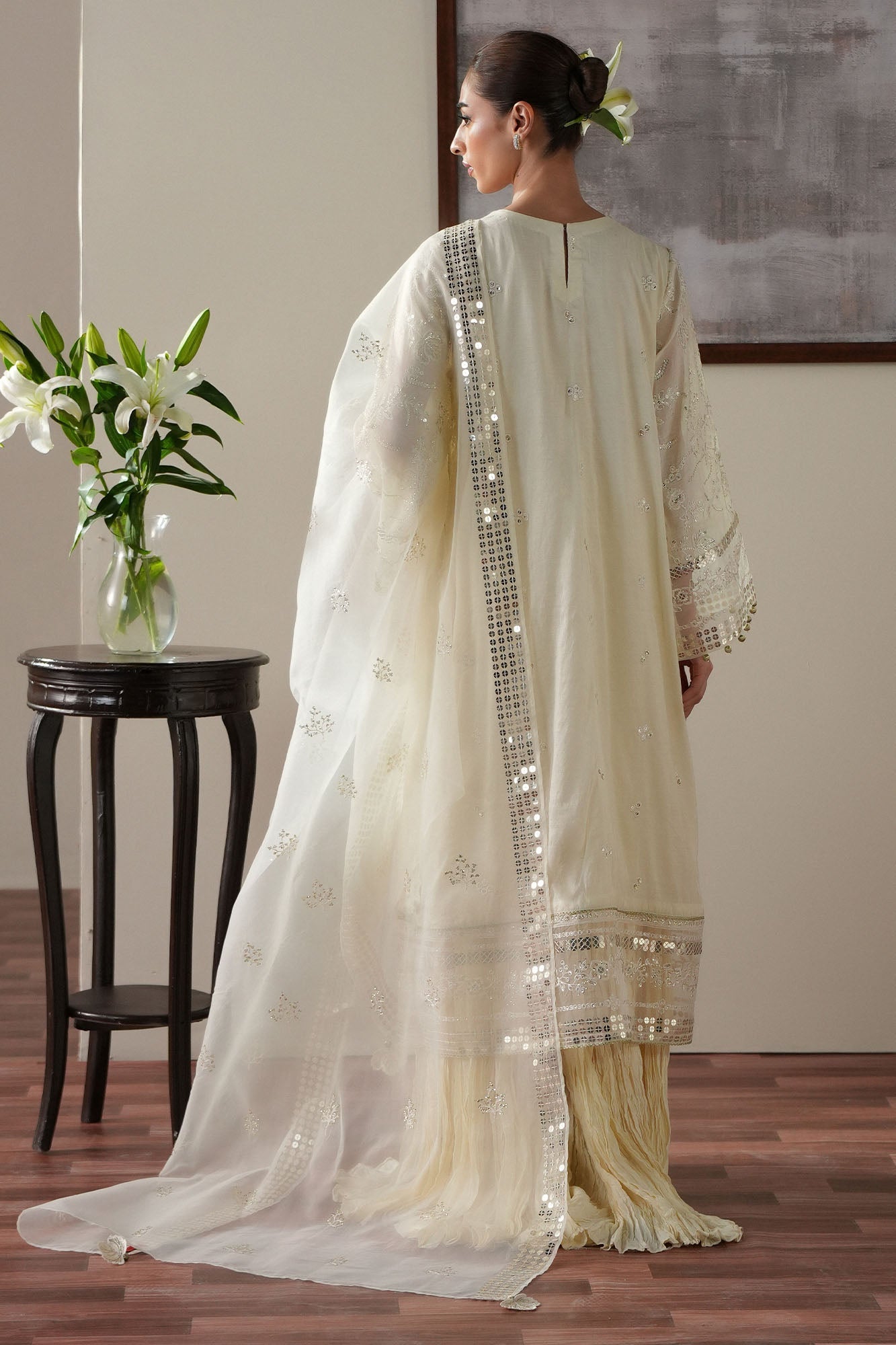 PEARL GLOW -4PC SILK EMBROIDERED SUIT
