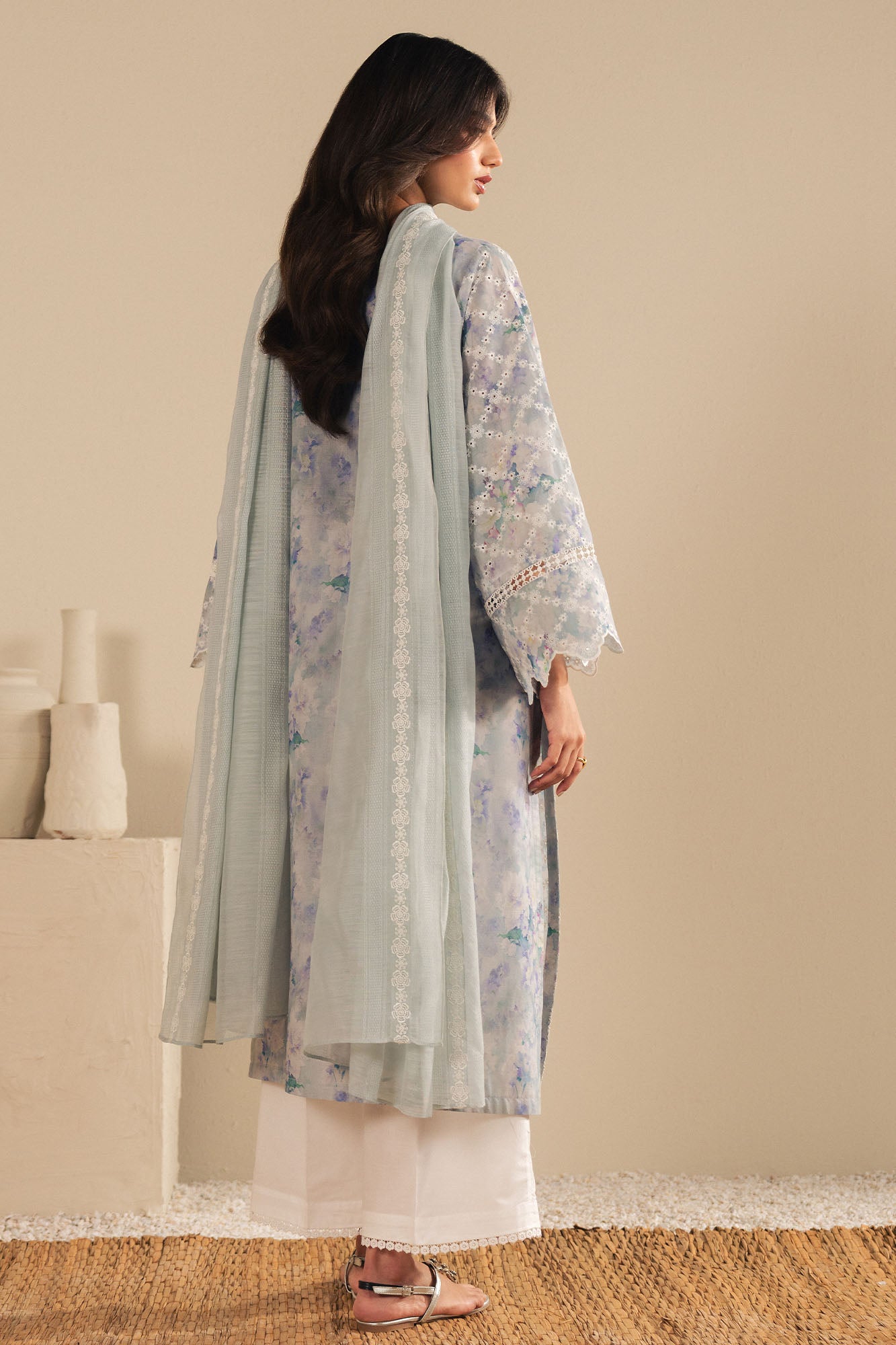 VIOLET SPLASH-2PC (SHIRT & DUPATTA)