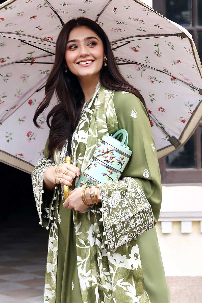 MOSS REVERIE-3PC LINEN EMBROIDERED SUIT