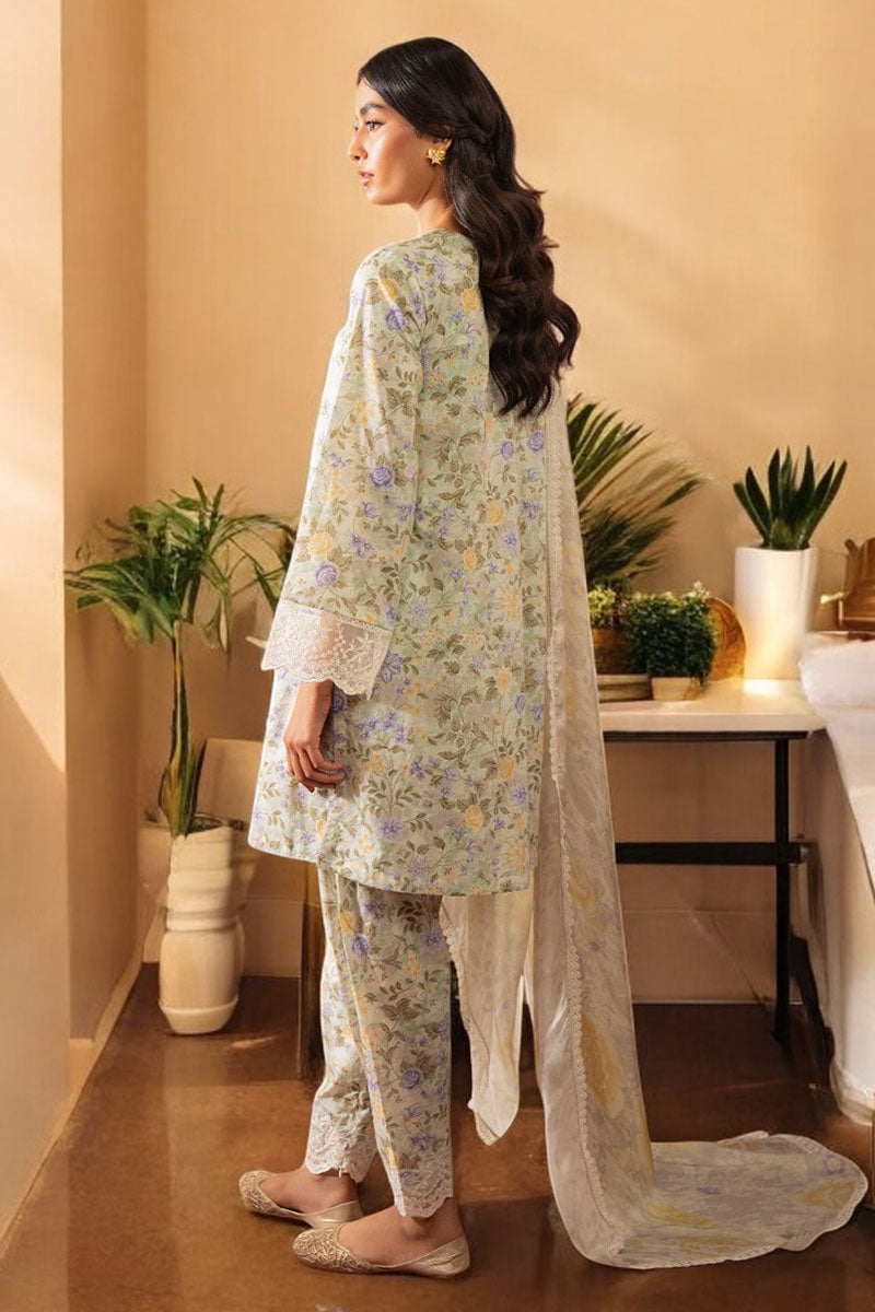 AQUA PLUSH-3 PIECE PRINTED SUIT
