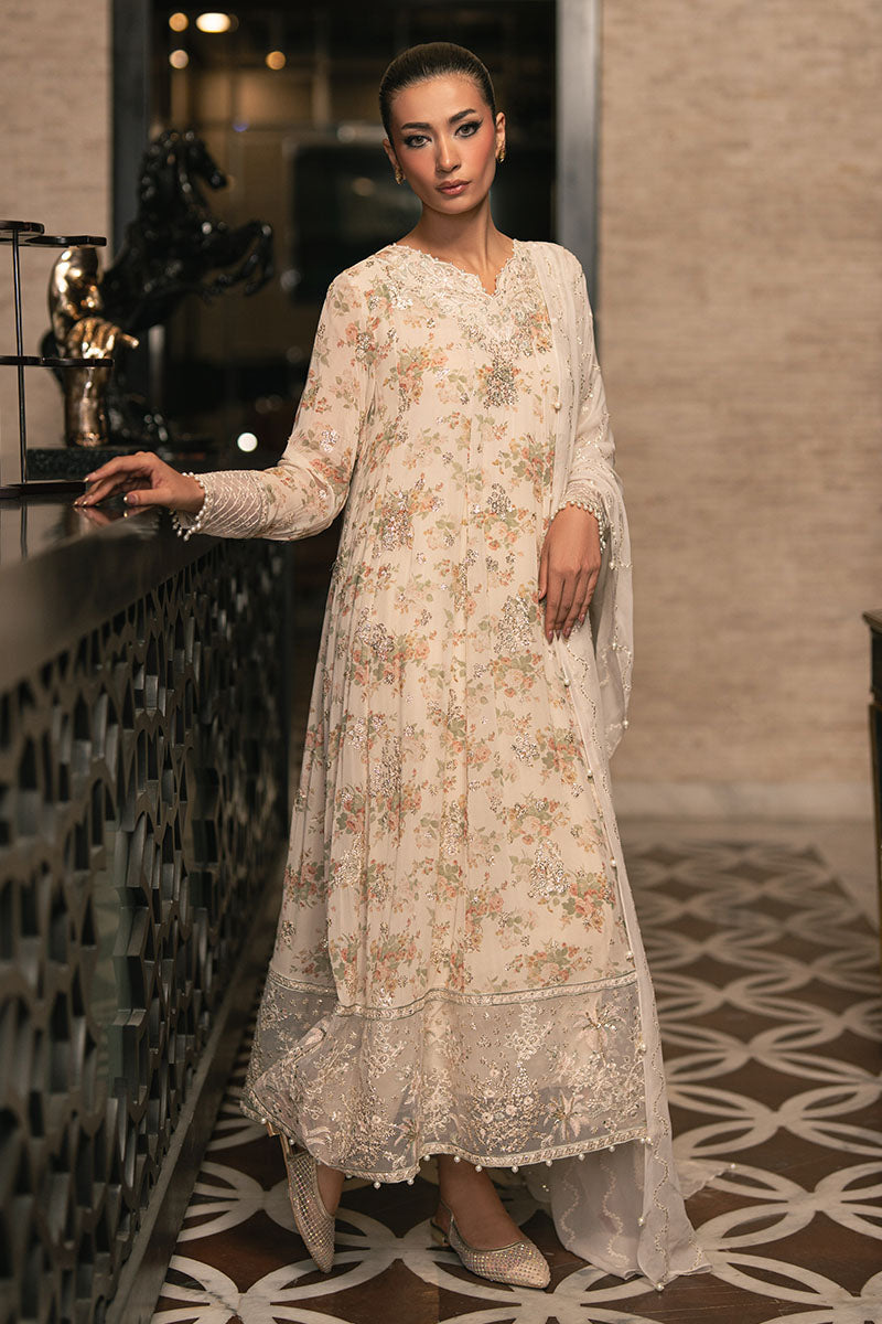CRYSTAL DOVE-4PC EMBROIDERED CHIFFON SUIT