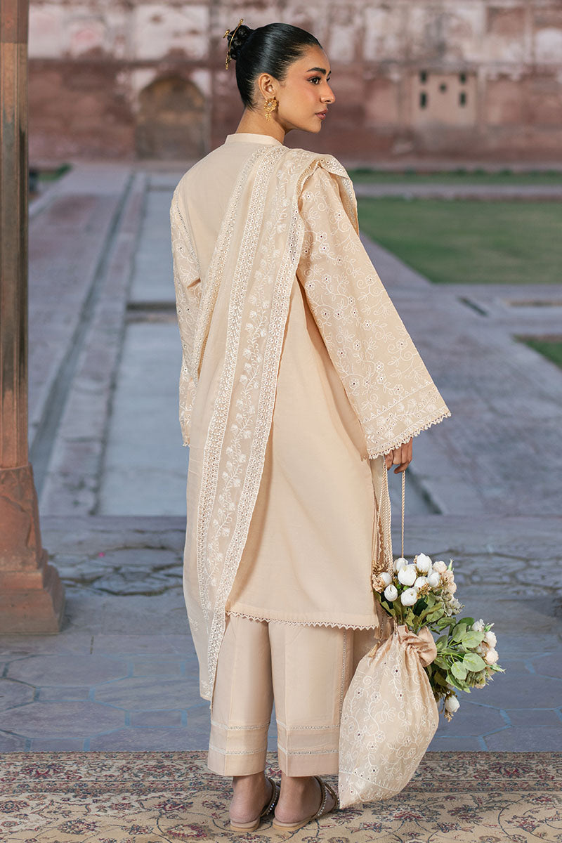 ECRU BREEZE-3PC CHIKANKARI SUIT