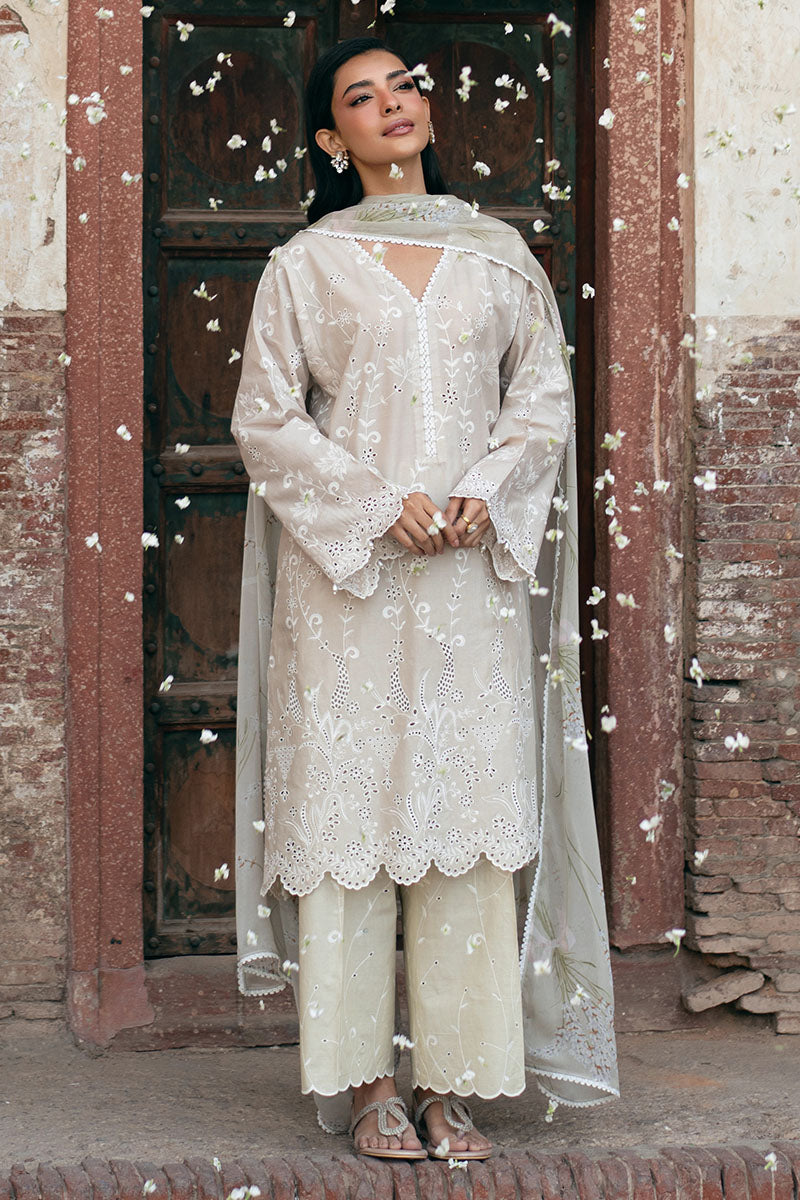 GARDEN CHARM-3PC CHIKANKARI SUIT