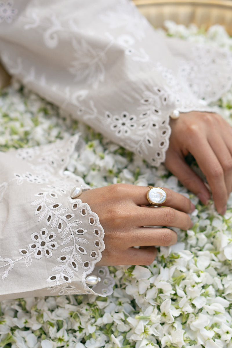 GARDEN CHARM-3PC CHIKANKARI SUIT