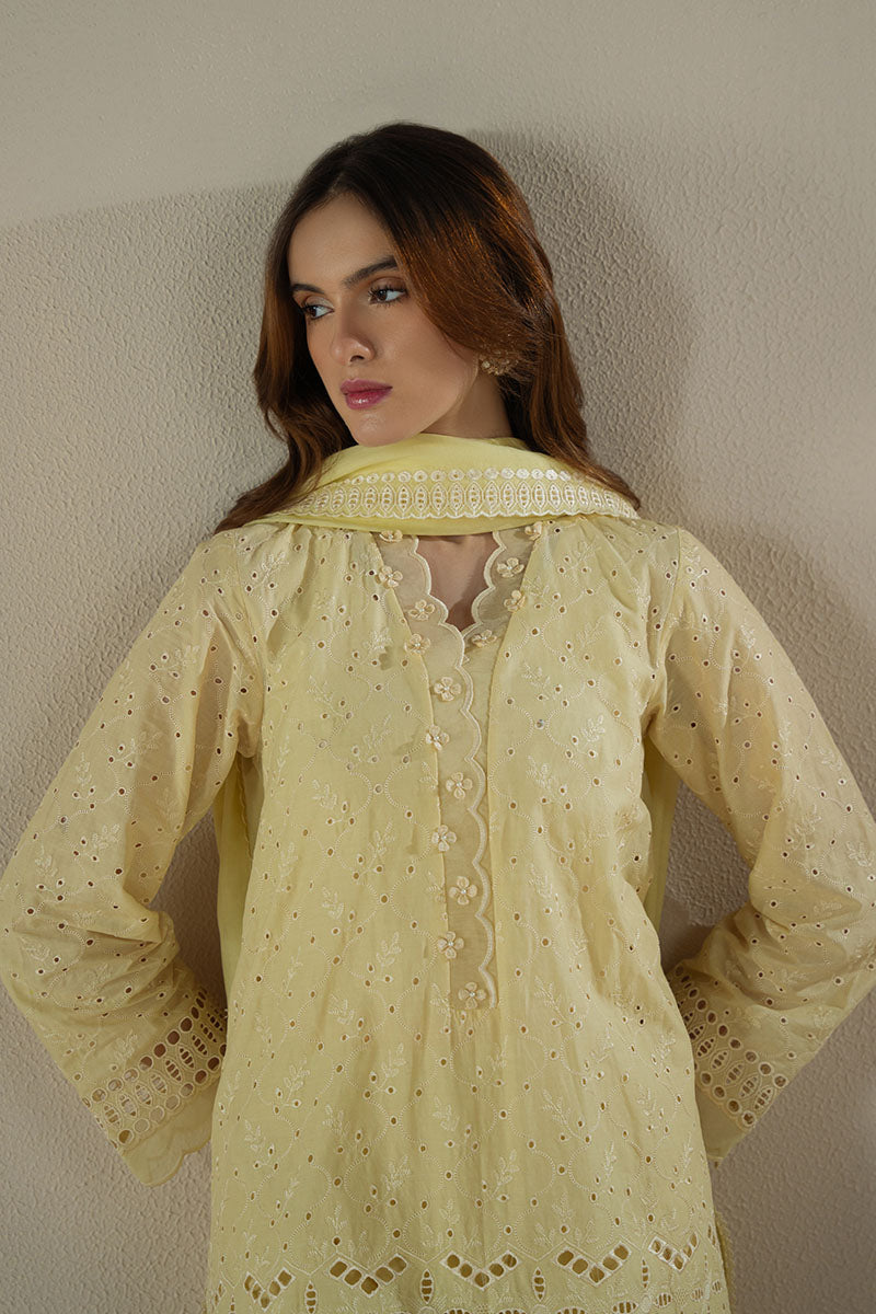 LEMON ZEST-3PC (SHIRT,TROUSER & DUPATTA)