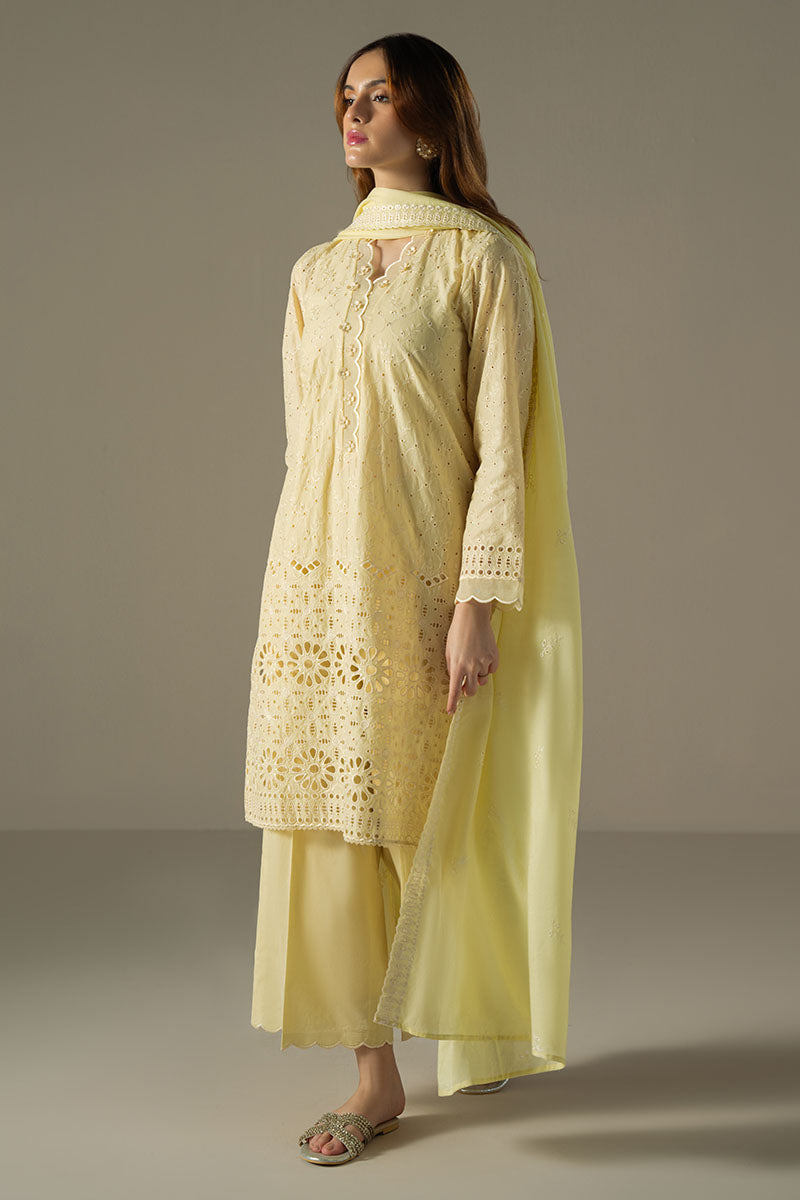 LEMON ZEST-3PC (SHIRT,TROUSER & DUPATTA)
