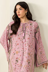 LILAC IMPRESSION-2PC LINEN PRINTED SUIT