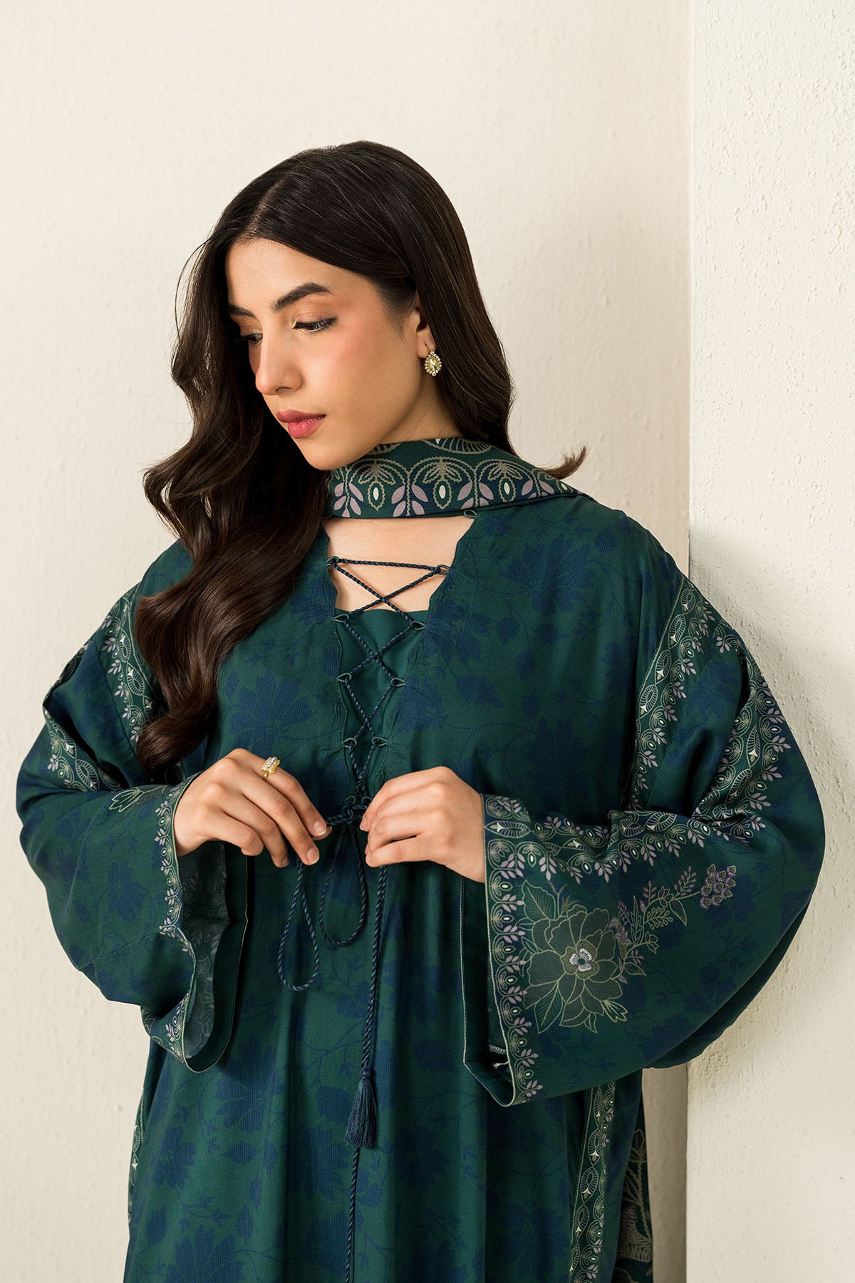 OCEAN MEADOW-3PC LINEN PRINTED SUIT