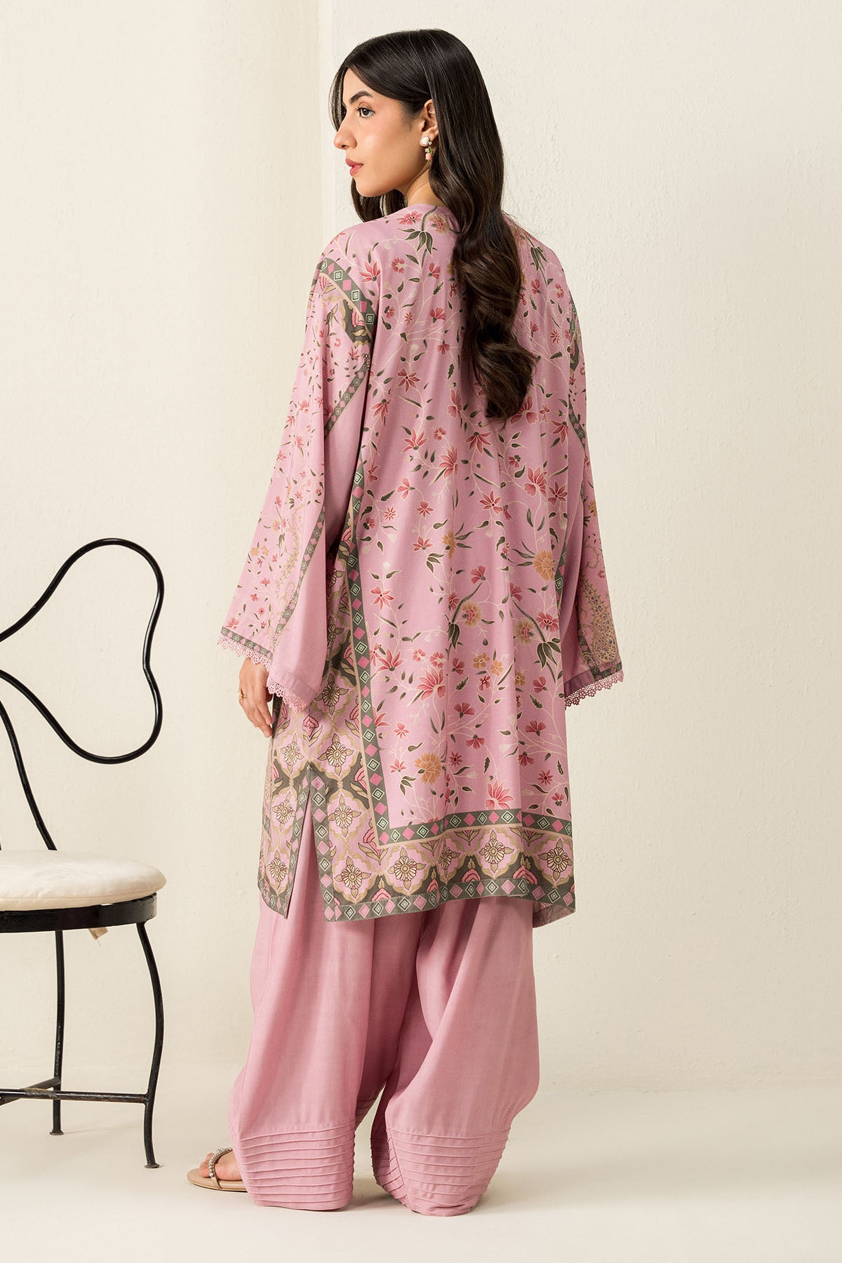 LILAC IMPRESSION-2PC LINEN PRINTED SUIT