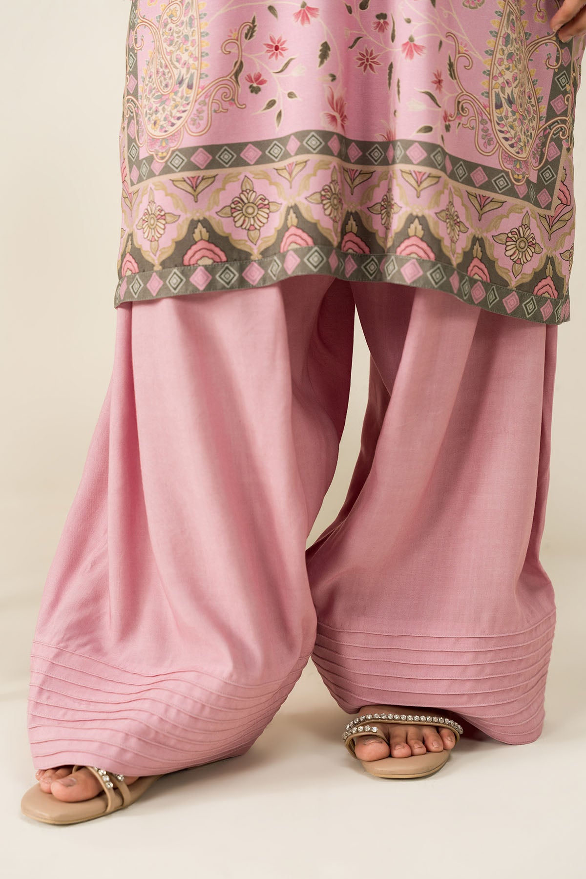 LILAC IMPRESSION-2PC LINEN PRINTED SUIT