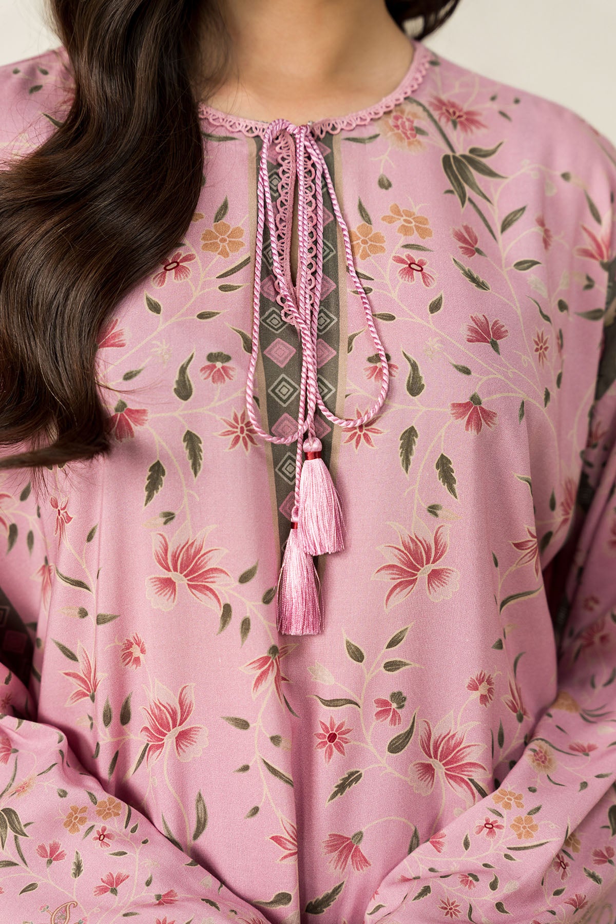 LILAC IMPRESSION-2PC LINEN PRINTED SUIT