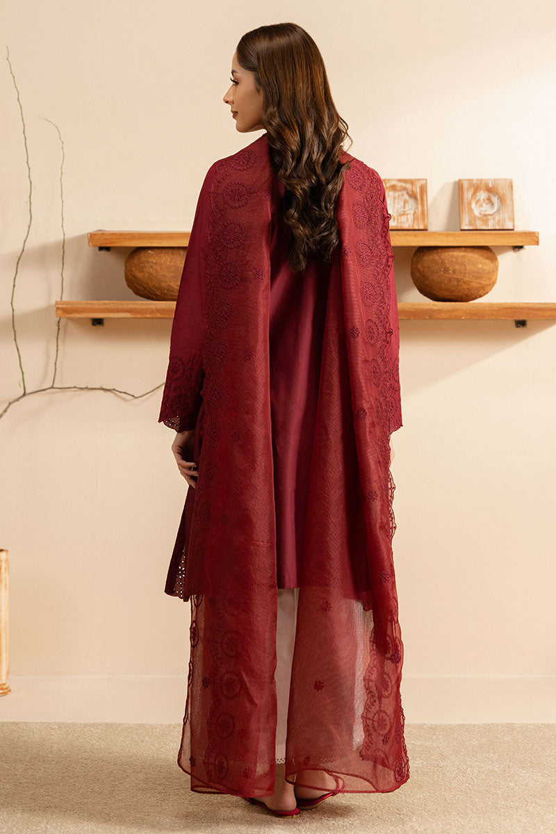CARMINE GLOW-2PC (SHIRT & DUPATTA)
