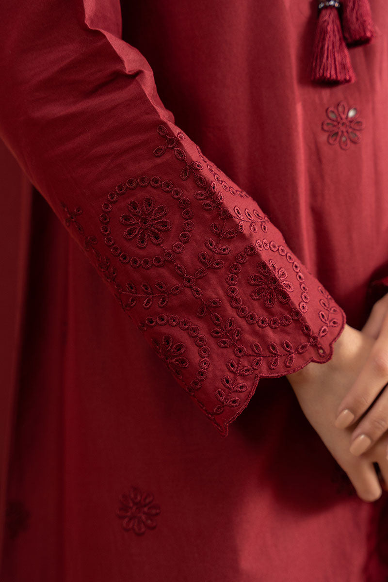 CARMINE GLOW-2PC (SHIRT & DUPATTA)