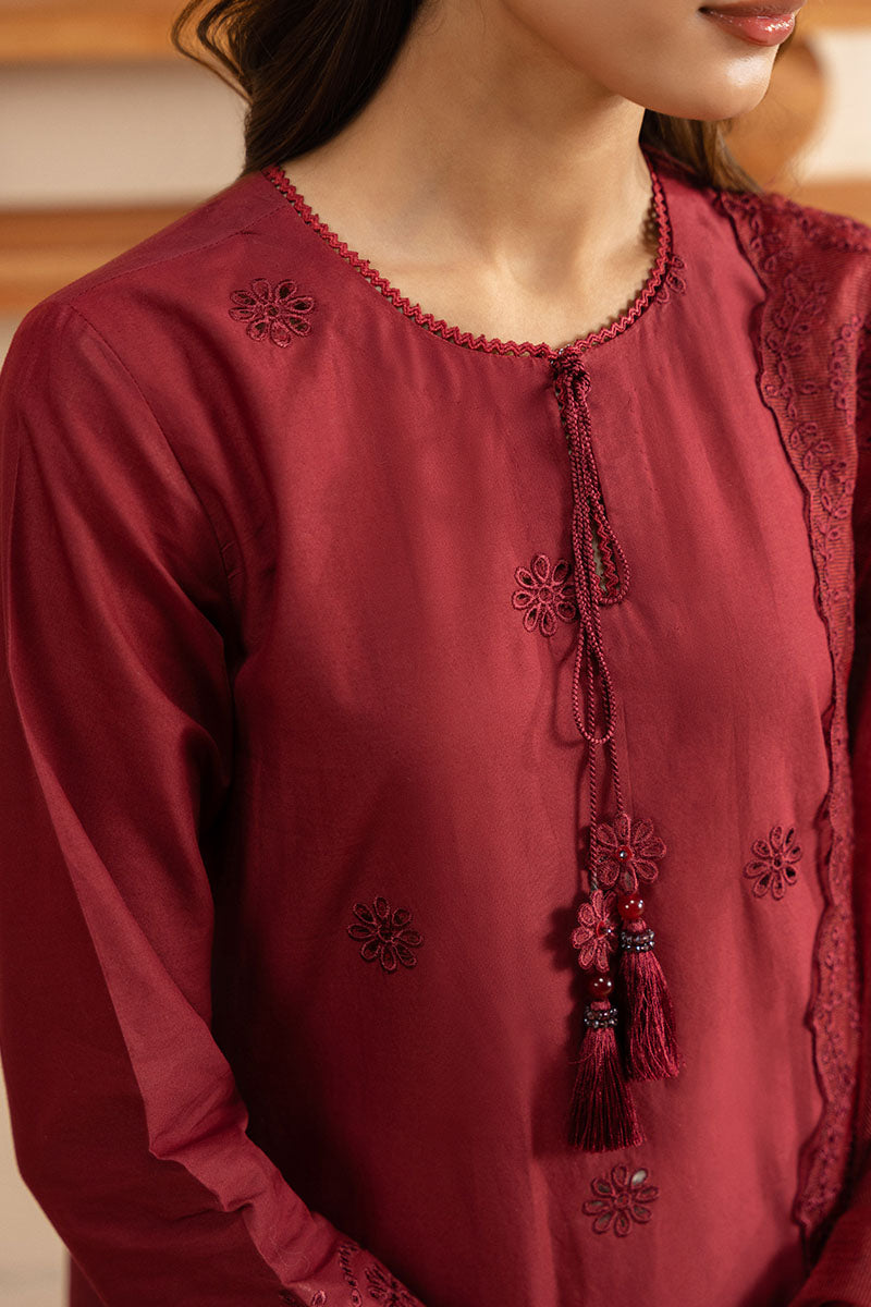 CARMINE GLOW-2PC (SHIRT & DUPATTA)