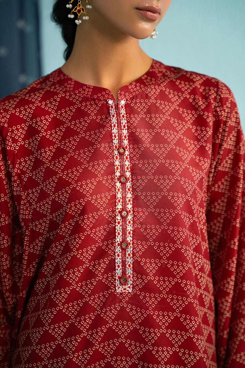 RED ALLURE-2PC (SHIRT & TROUSER)