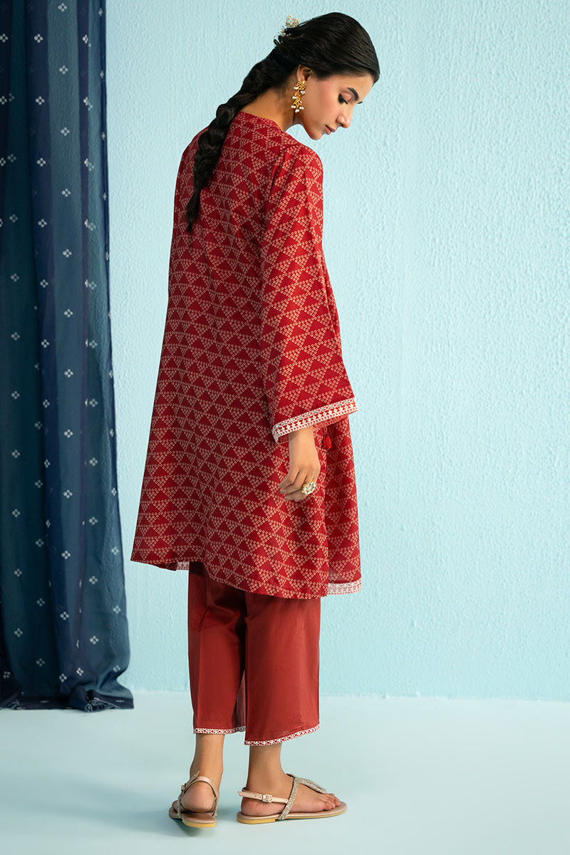 RED ALLURE-2PC (SHIRT & TROUSER)