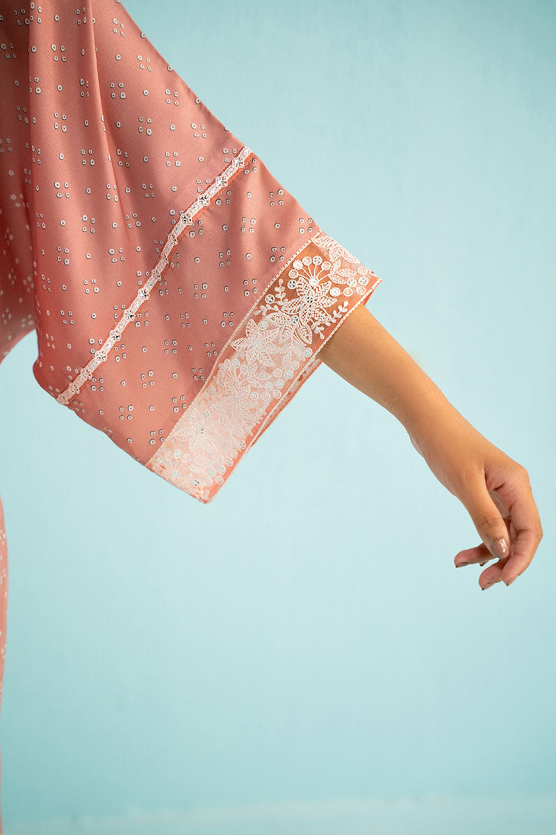 PINK SALT PRINTED LAWN SHIRT