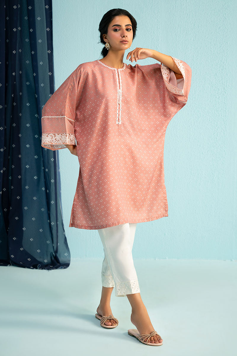 PINK SALT PRINTED LAWN SHIRT