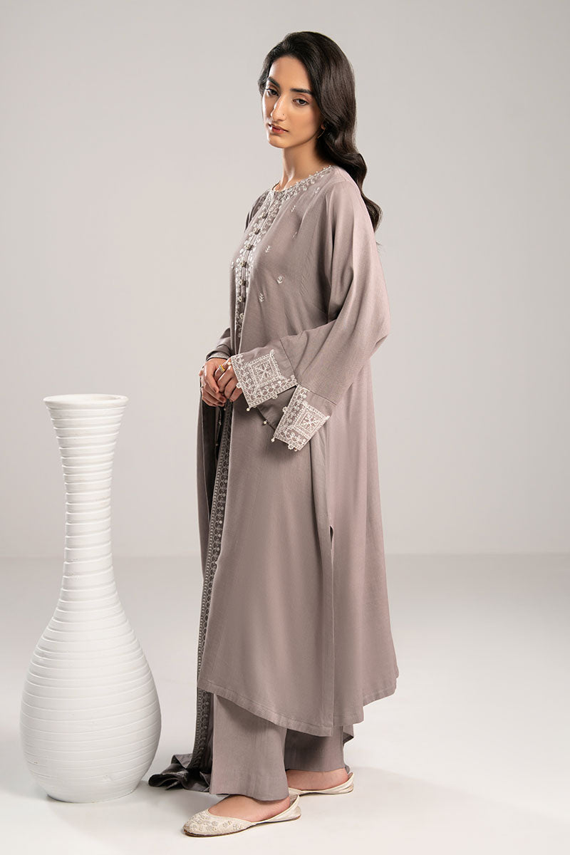 GRAY DUST-2PC(SHIRT & DUPPATA)