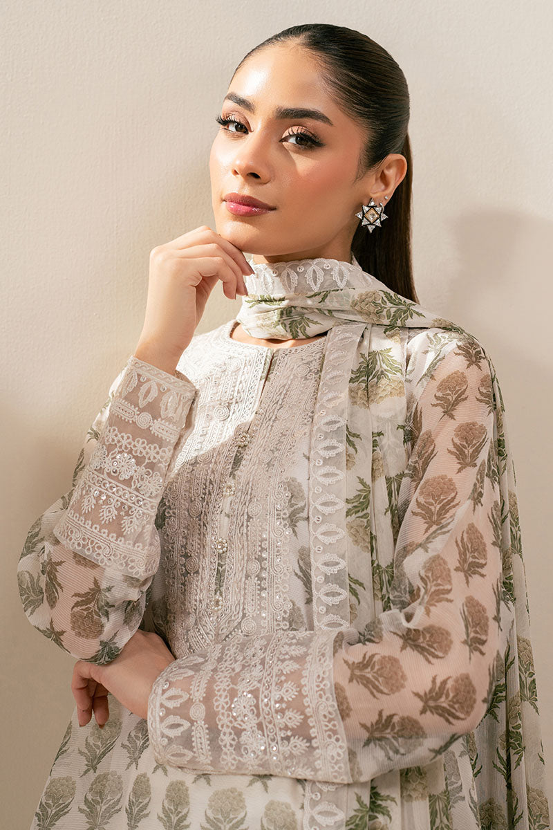 GREEN SPARKLE-2PC (SHIRT & DUPATTA)