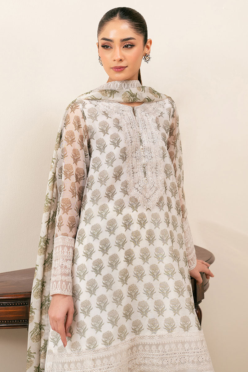 GREEN SPARKLE-2PC (SHIRT & DUPATTA)