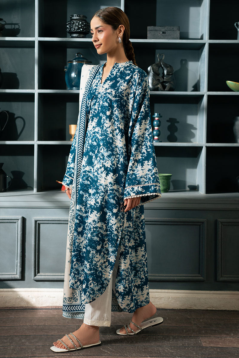 BLUE BLOOM-2PC (SHIRT & DUPPATA)