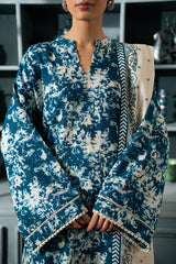 BLUE BLOOM-2PC (SHIRT & DUPPATA)