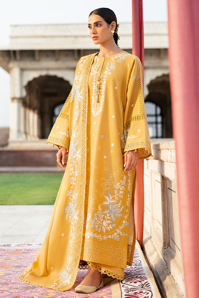 MUSTARD MIRAGE-3PC (SHIRT, TROUSER & DUPATTA)