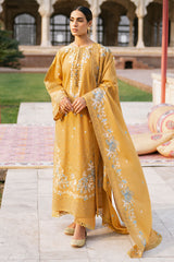 MUSTARD MIRAGE-3PC (SHIRT, TROUSER & DUPATTA)
