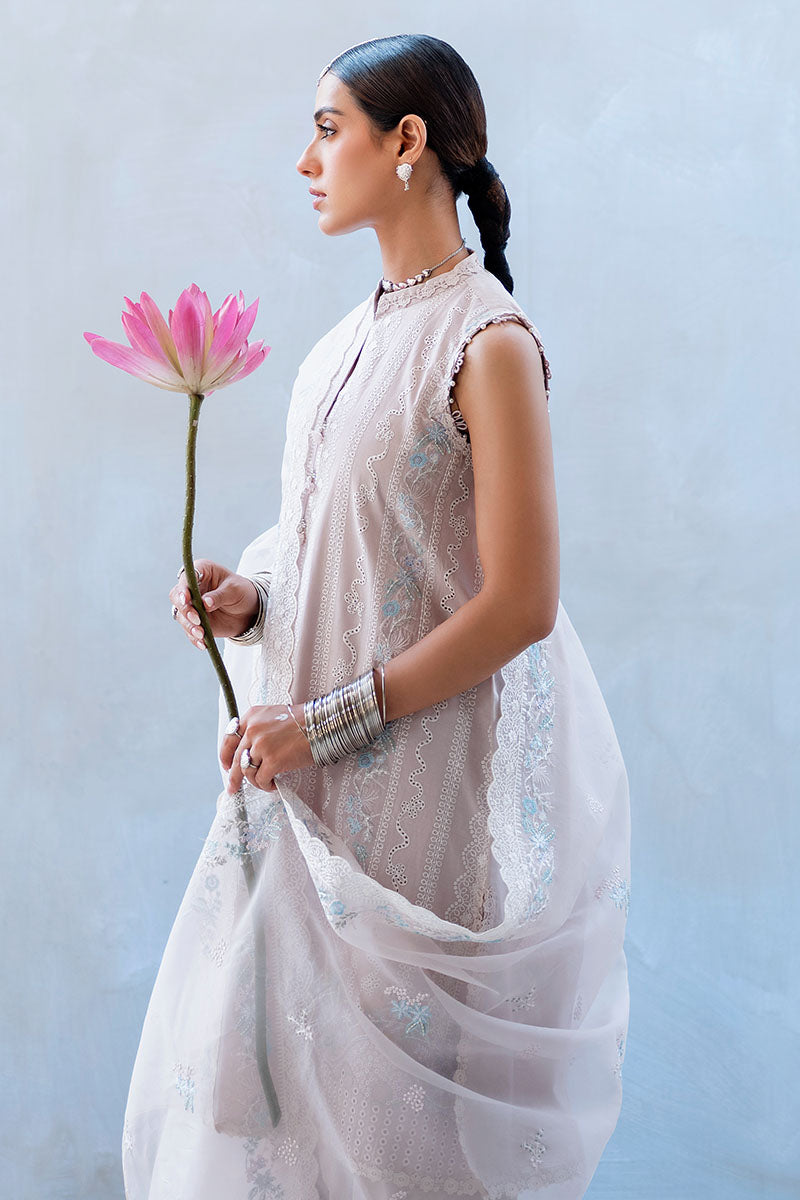 HUSHED MAUVE-3PC (SHIRT, TROUSER & DUPATTA)