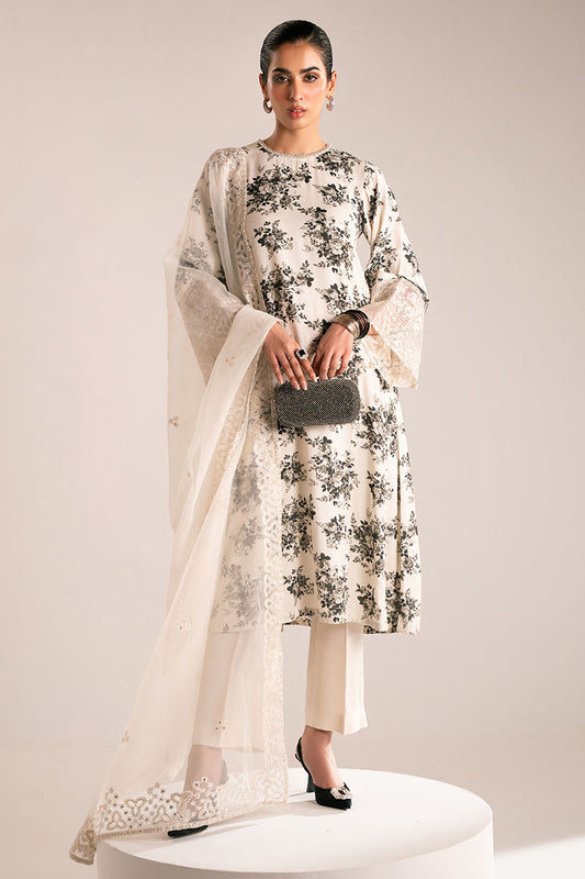OBSIDIAN BLOOM-2PC (SHIRT & DUPATTA)