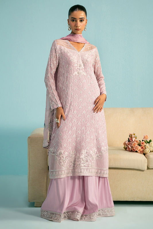 LAVENDER BLING-3PC (SHIRT, TROUSER & DUPATTA)