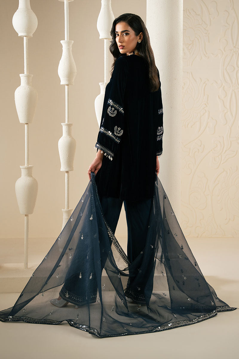 SAPPHIRE WHISPER-3PC VELVET EMBROIDERED PRET