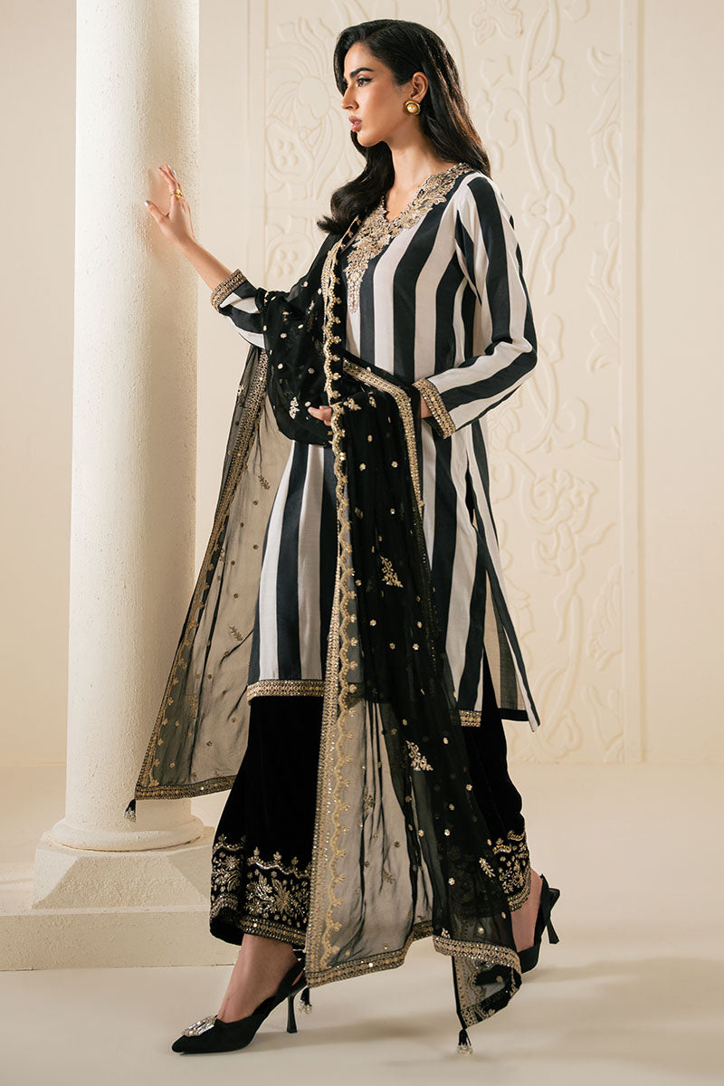 GLIDED GRACE-3PC SILK EMBROIDERED PRET