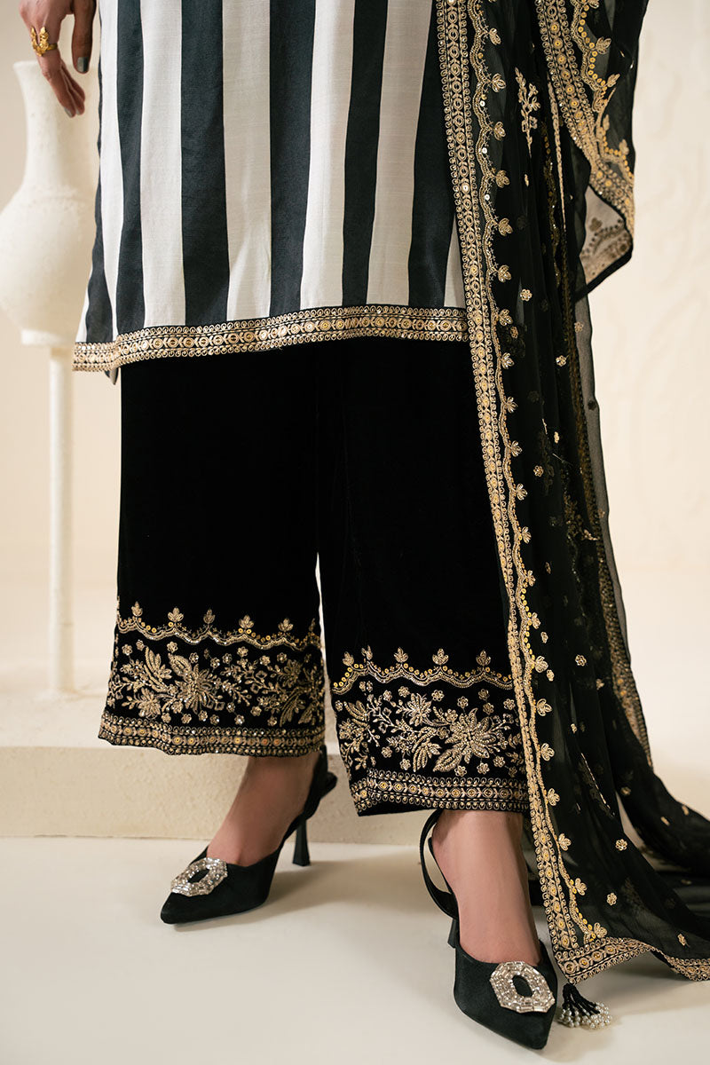 GLIDED GRACE-3PC SILK EMBROIDERED PRET