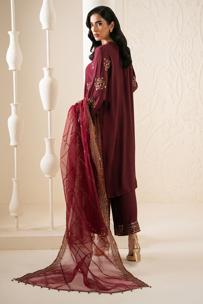 SHADOW RUBY-3PC SILK EMBROIDERED PRET