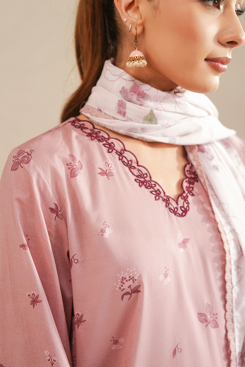 FLORAL BLUSH-3 PIECE PRINTED LAWN SUIT
