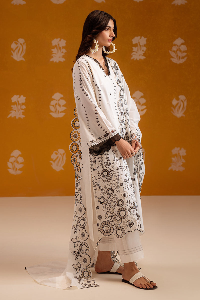 PRISTINE NOIR-3PC CHIKANKARI SUIT