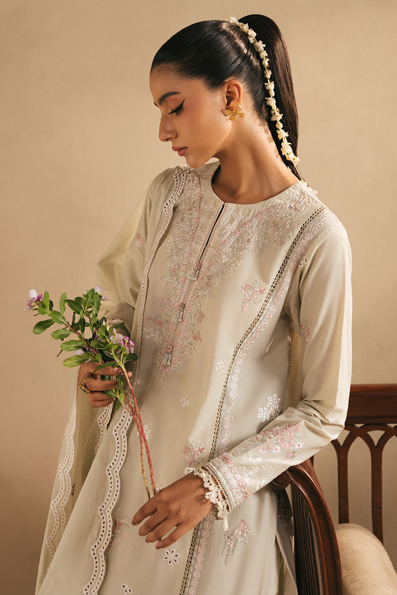 FROSTED MINT- 3PC EMBROIDERED LAWN SUIT