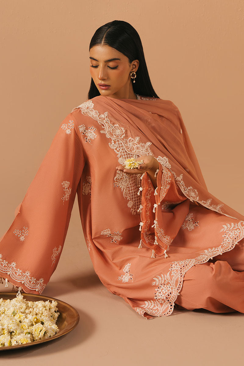 CORAL CHARM- 3PC EMBROIDERED LAWN SUIT