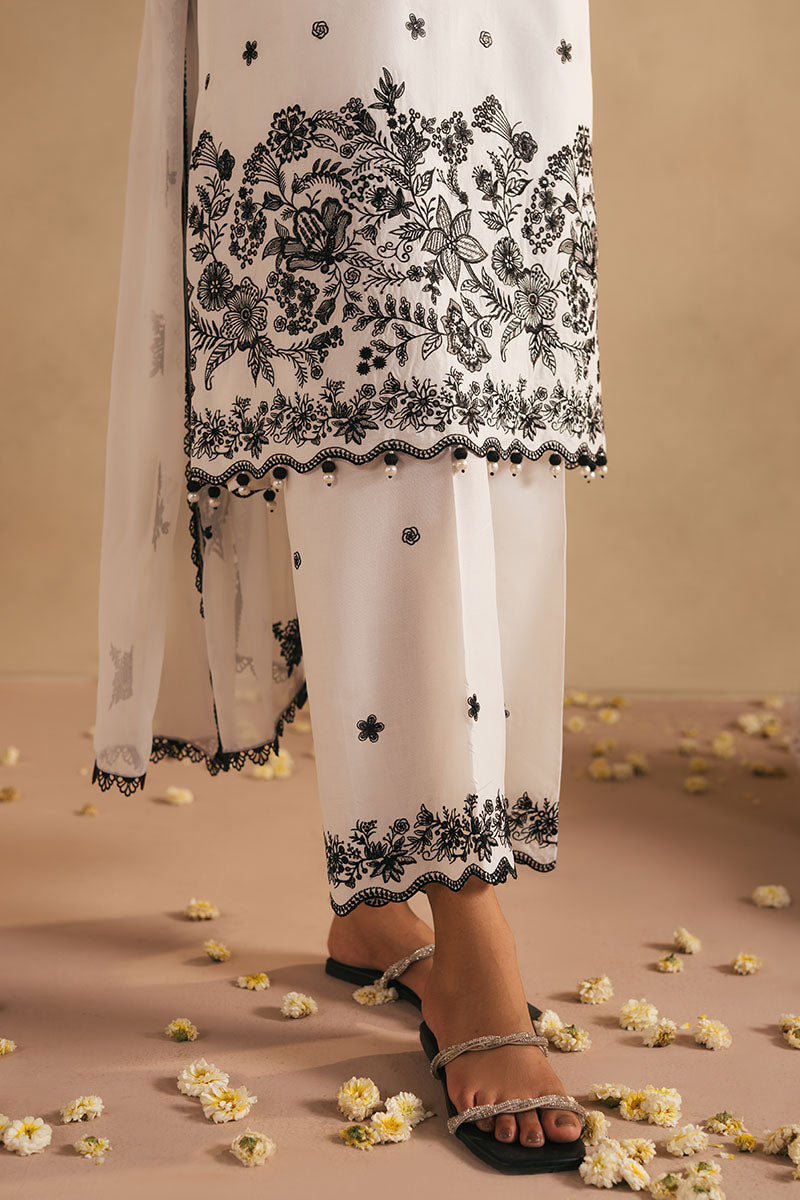 MONOCHROME BLISS- 3PC EMBROIDERED LAWN SUIT
